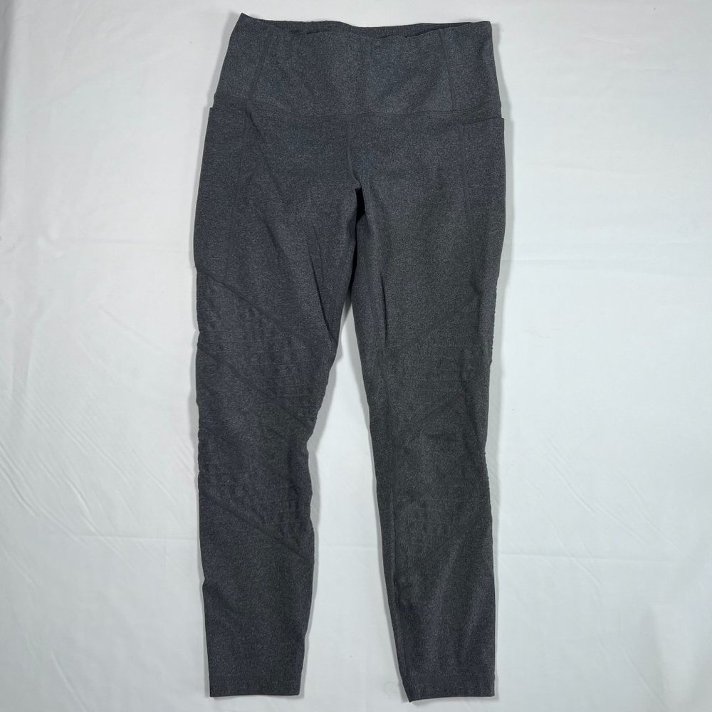 Athletic Gray Leggings Womens Small Unbranded Pockets Running‎ Casual Yoga
